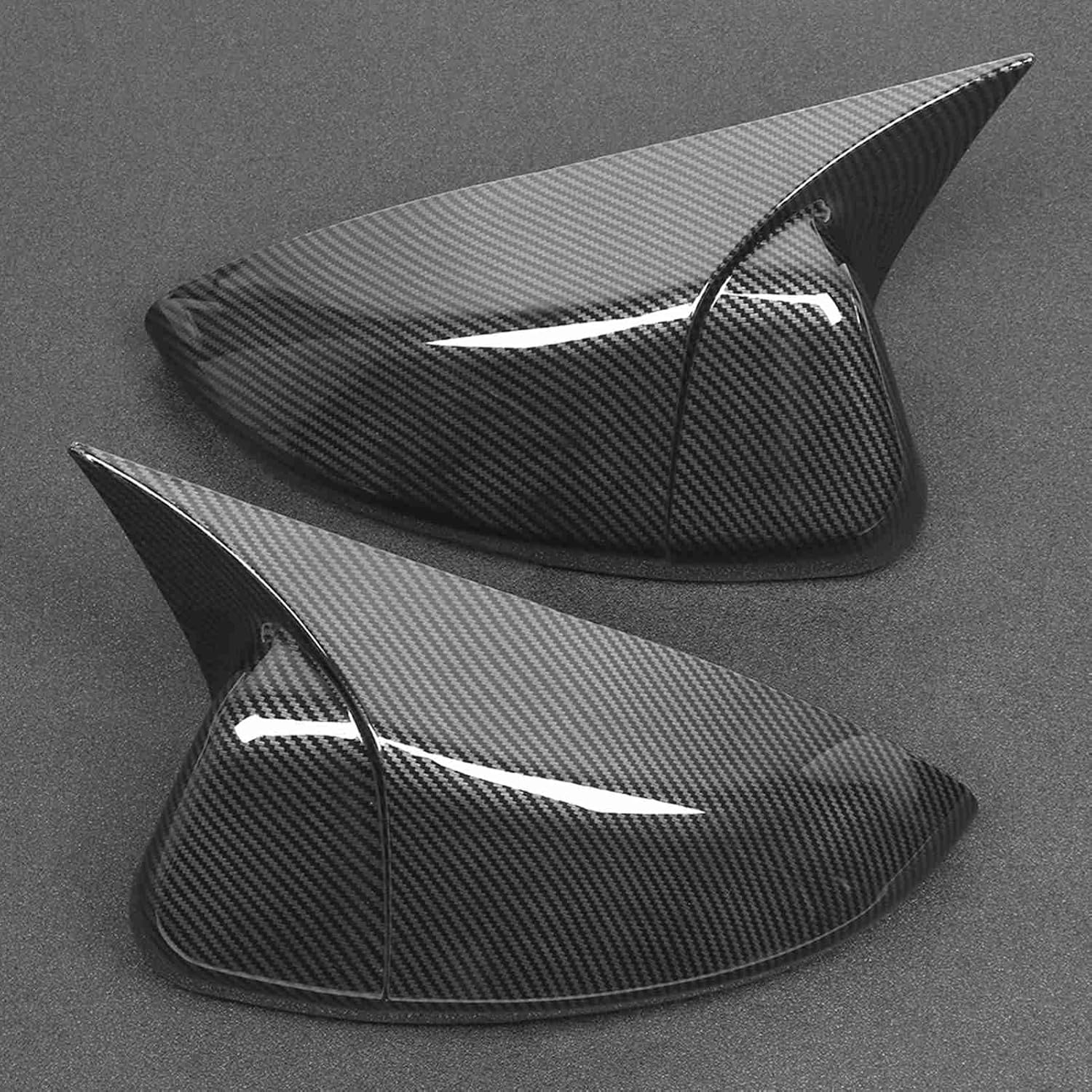 ペア カーボンファイバースタイル ミラーカバーキャップ アドオン ホンダ アコード 2018-2020に適合