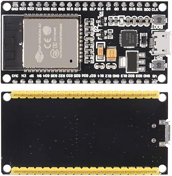 development Board 2.4 GHz Dual Core WLAN WiFi + Bluetooth 2-in-1 Microcontroller ESP-WROOM-32 (2 Pack)