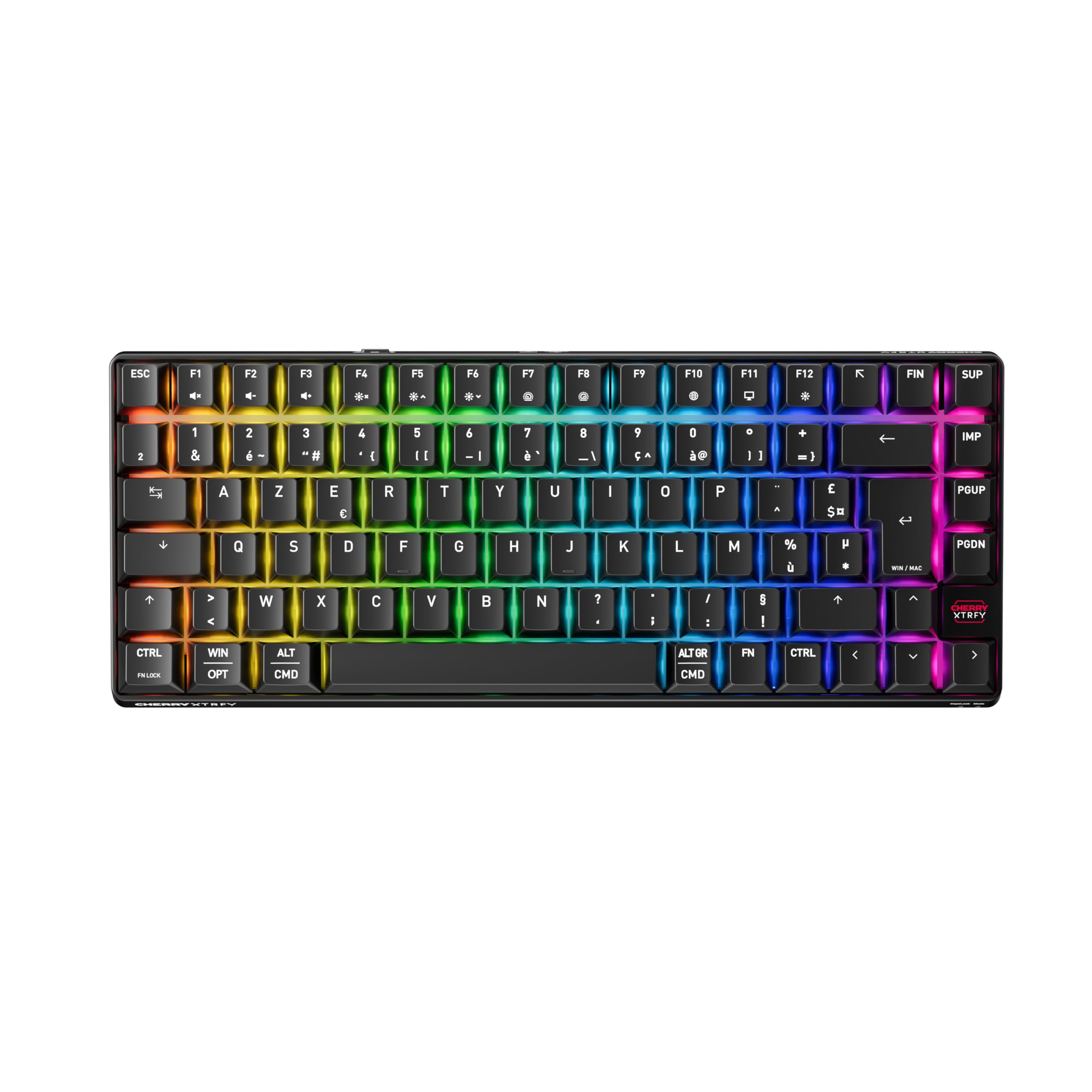 K33 Compact Wireless, Clavier Gaming sans Fil Mem-chanical 75%, Multi-Appareils, Rétroéclairage RGB, IP54 Résistant à la Poussière et Aux Éclaboussures, Disposition FR (AZERTY), Noir