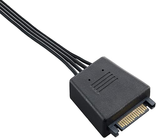 Miniatura 4 de Silverstone Technology Conectores de alimentación SATA superflexibles de uno a tres con condensadores CP06-L-USA