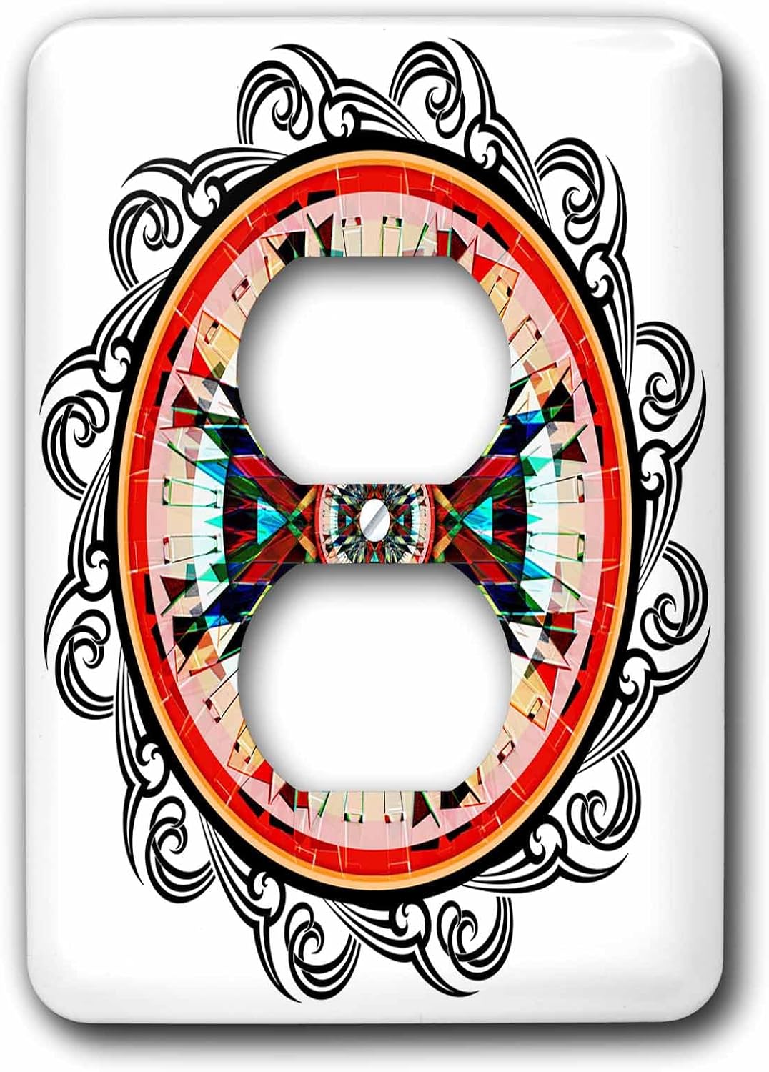 3dRose lsp_19252_6 Totally Totem Earth Tone Colors Are Used in This Native American Graphic Design 2 Plug Outlet Cover