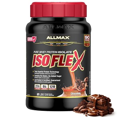 ALLMAX Isoflex whey protein isolate tub, 2 lb — Ontario-made whey isolate