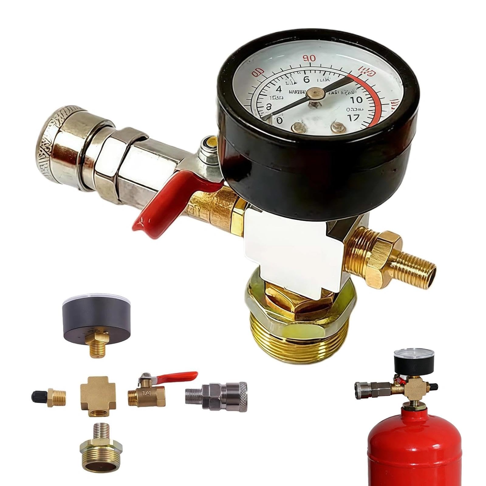 Gasflasche Druckluft Adapter,adapter Gasflasche Auf Druckluft,Universelle C-Typ-Schnellkupplung Für Alle Druckluftwerkzeuge, Für Werkstatt, Garage Und Outdoor-Einsatz(A)