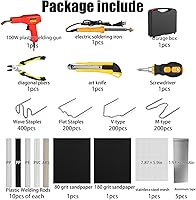 Vista 2 de Kit de soldador de plástico, 800 PCS kit de grapadora caliente para reparación de plástico para reparación de grietas de parachoques de automóvil