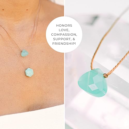 Miniatura 2 de SoulKu Soul Shine Handmade Necklace, Empowering Jewelry With Healing Crystal, Inspirational Jewelry For Women, Mom & Sister, 2"" Extender With