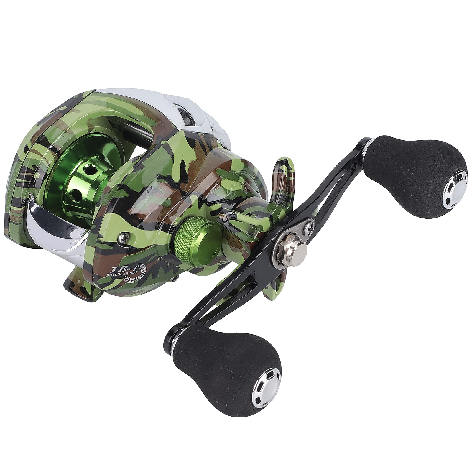 Moulinet baitcasting 18+1 roulements avec lancer lisse et engrenage 7.2:1