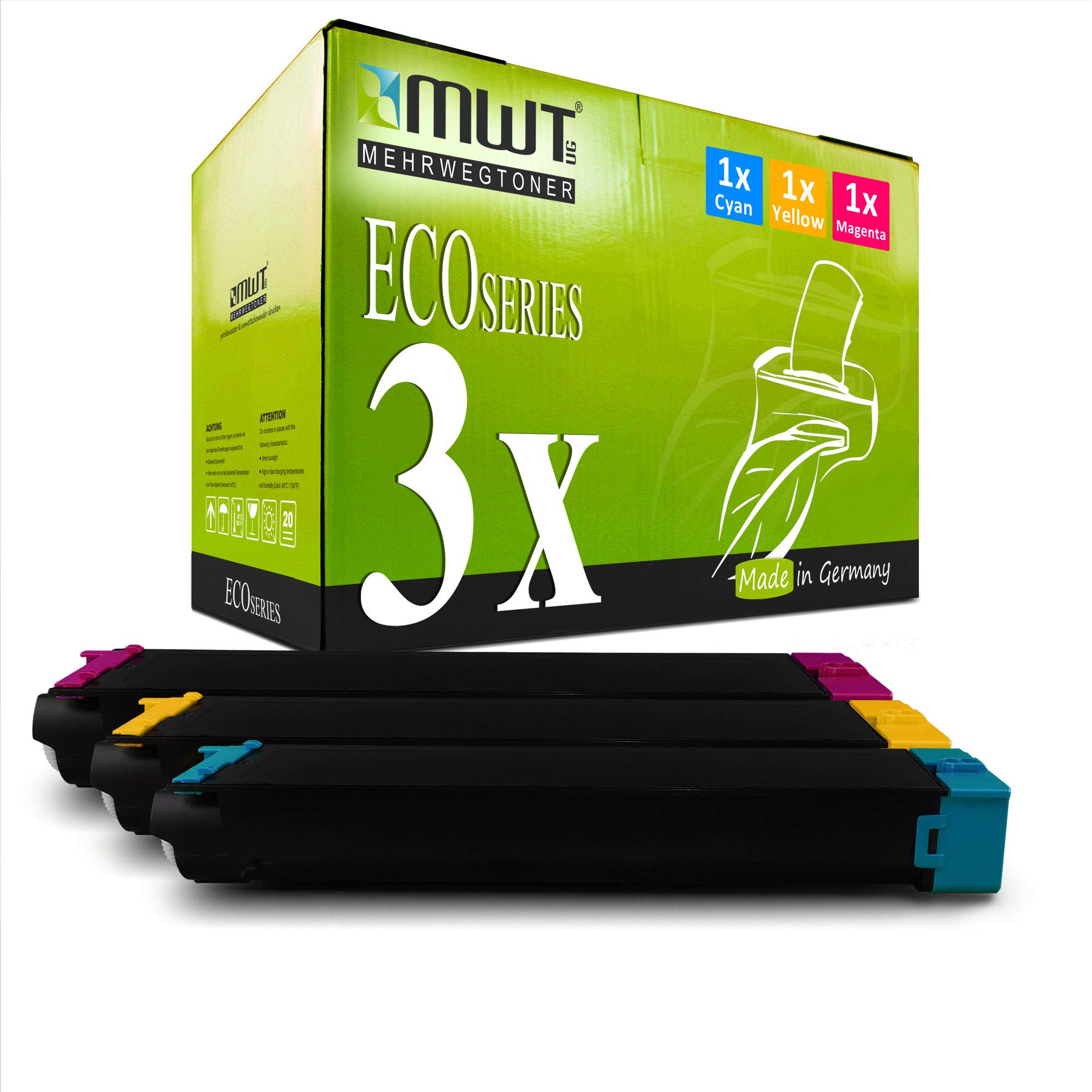 3X MWT Cartucho Compatible para Sharp MX-C 310 311 312 380 381 400 401 402 P SC sustituye MXC-38 GT MXC38GT Color