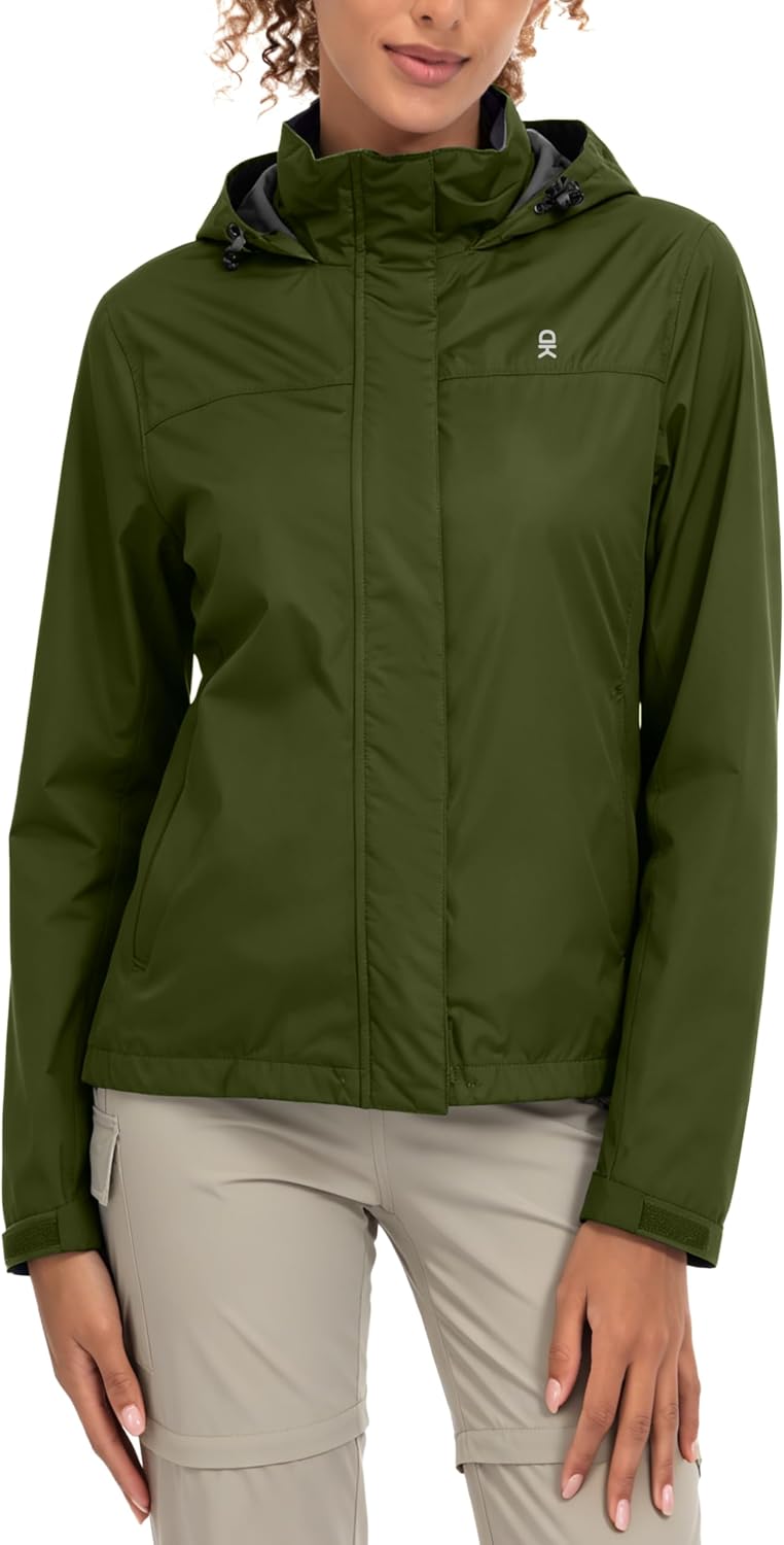 Little Donkey Andy Women's Waterproof Rain Jacket Outdoor for Hiking