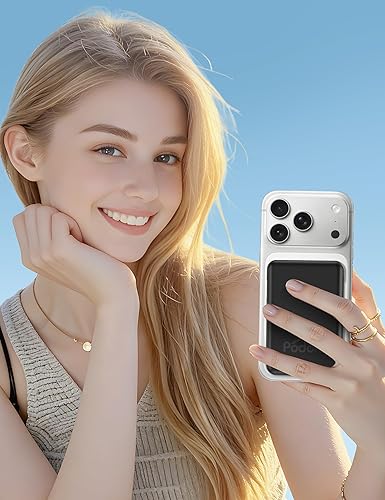 Miniatura 7 de podoru para Magsafe Paquete de baterías, banco de energía magnético de 10000 mAh, cables USB C dobles incorporados, 22.5 W, PD de carga rápida,