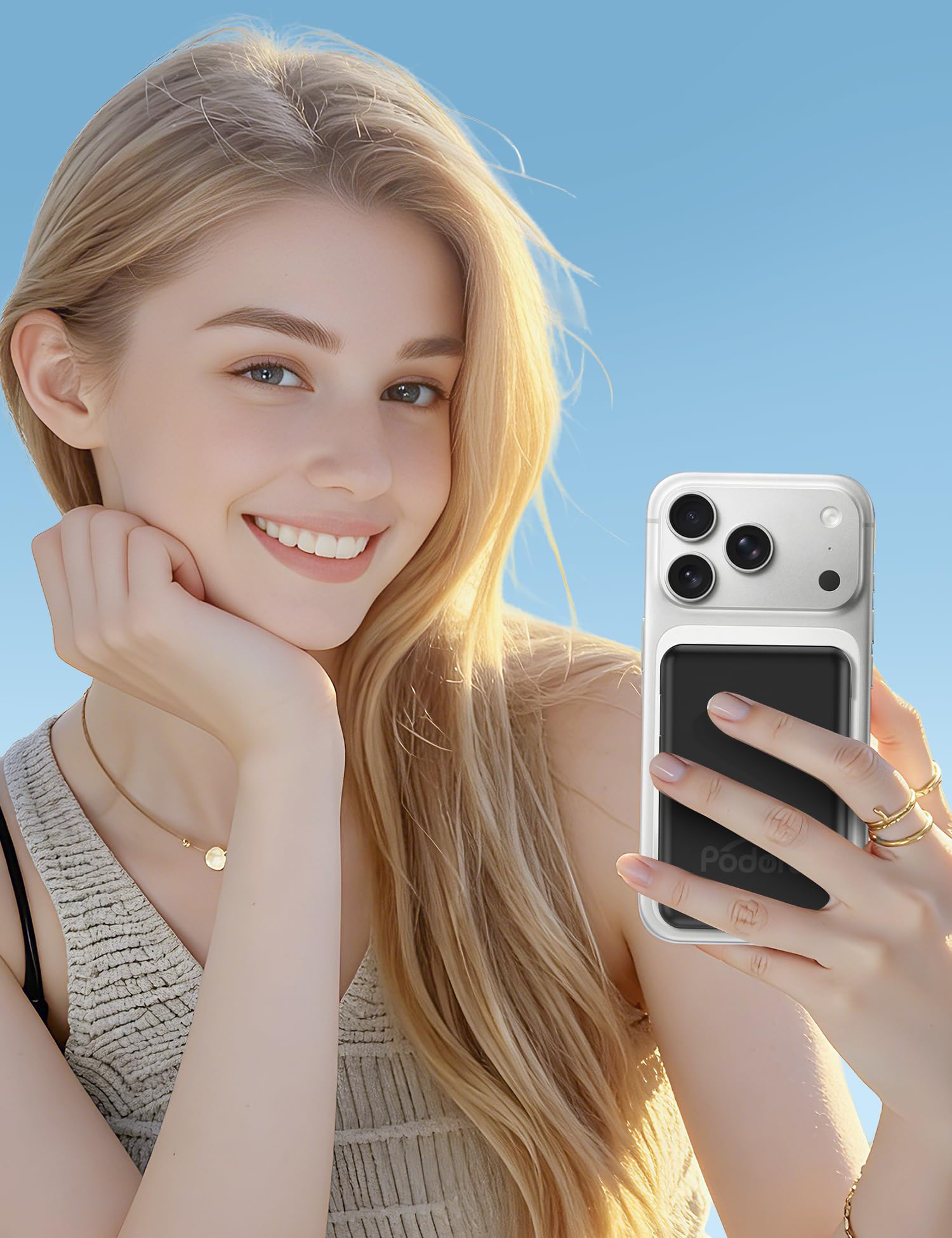 Powerbank Mag-Safe 10000mAh Magnetico Wireless 20W PD Ricarica Rapida per iPhone 17/16/15/14/13/12 Series Nero