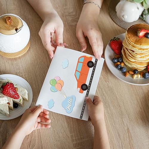 Miniatura 4 de GLOBLELAND Troqueles de corte de transporte para hacer tarjetas, camión, coche, helicóptero, tren, troqueles para bricolaje, álbumes de recortes