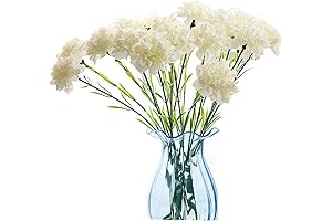 Realistic 20 Inch Carnations Flowers Silk, UV Fade Resistant Artificial Flower