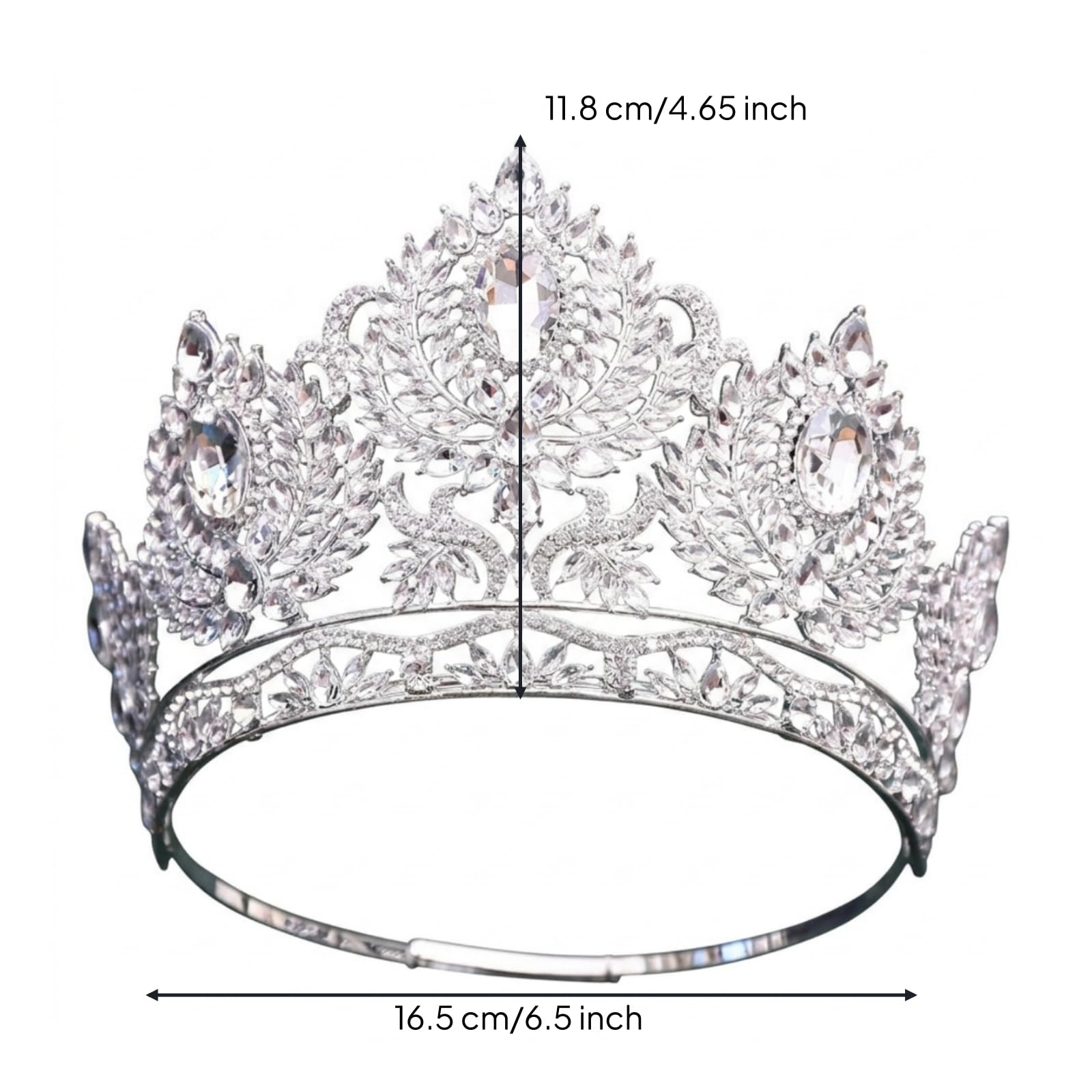 MagiDeal Tiara da Sposa con Tiara Brillante Corona Barocca per Spose, Servizi Fotografici