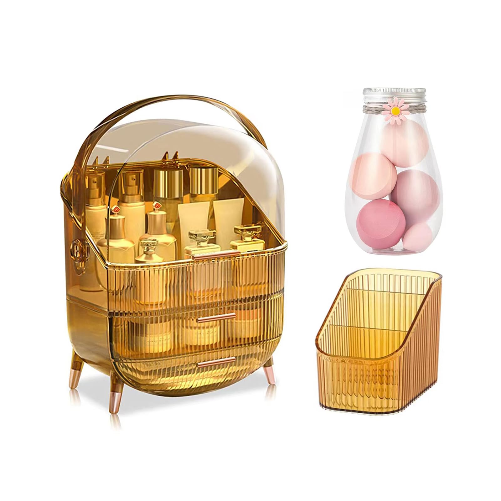 Staubdichte Make-up-Aufbewahrungsbox – Großer Kosmetik-Organizer Mit Schubladen