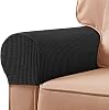 OWOW Stretch Armrest Chair Covers, 2pcs Polyester Washable Armchair Slipcover Arm Cover, Removable Furniture Protector for Sofa Chair Recliner