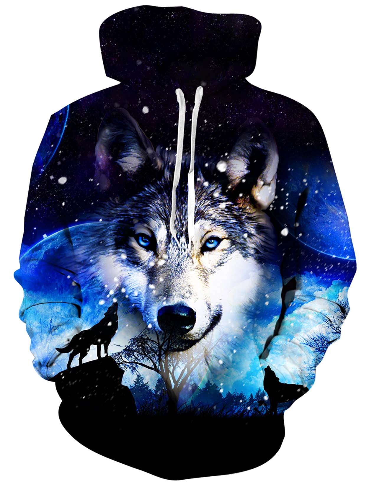 ALISISTER Unisex Felpa con Cappuccio Uomo Donna 3D Divertente Digitale Stampa Pullover Felpe Hoodie con Felpa in Pile S-XXL