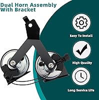 Vista 5 de MITZONE Conjunto de bocina con soporte compatible con Ford F-150 2009-2014 Reemplazar 9L3Z-13832-A