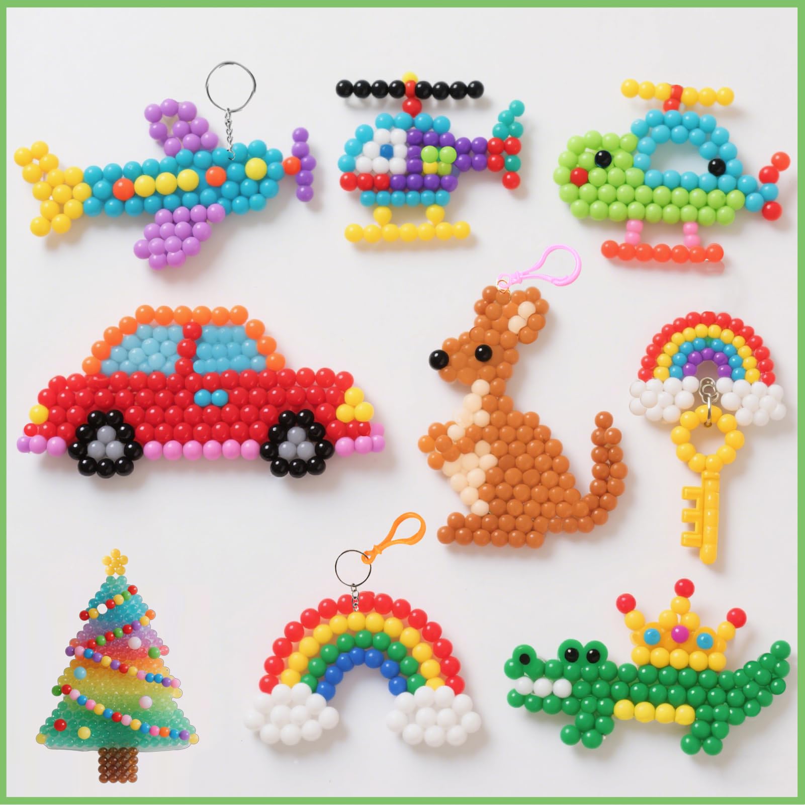 Non-Iron Fuse Beads Kit - 48 Vibrant Colors - 4960 Beads with 12 Glow-in-Dark Arts and Crafts Bundle - Image 6