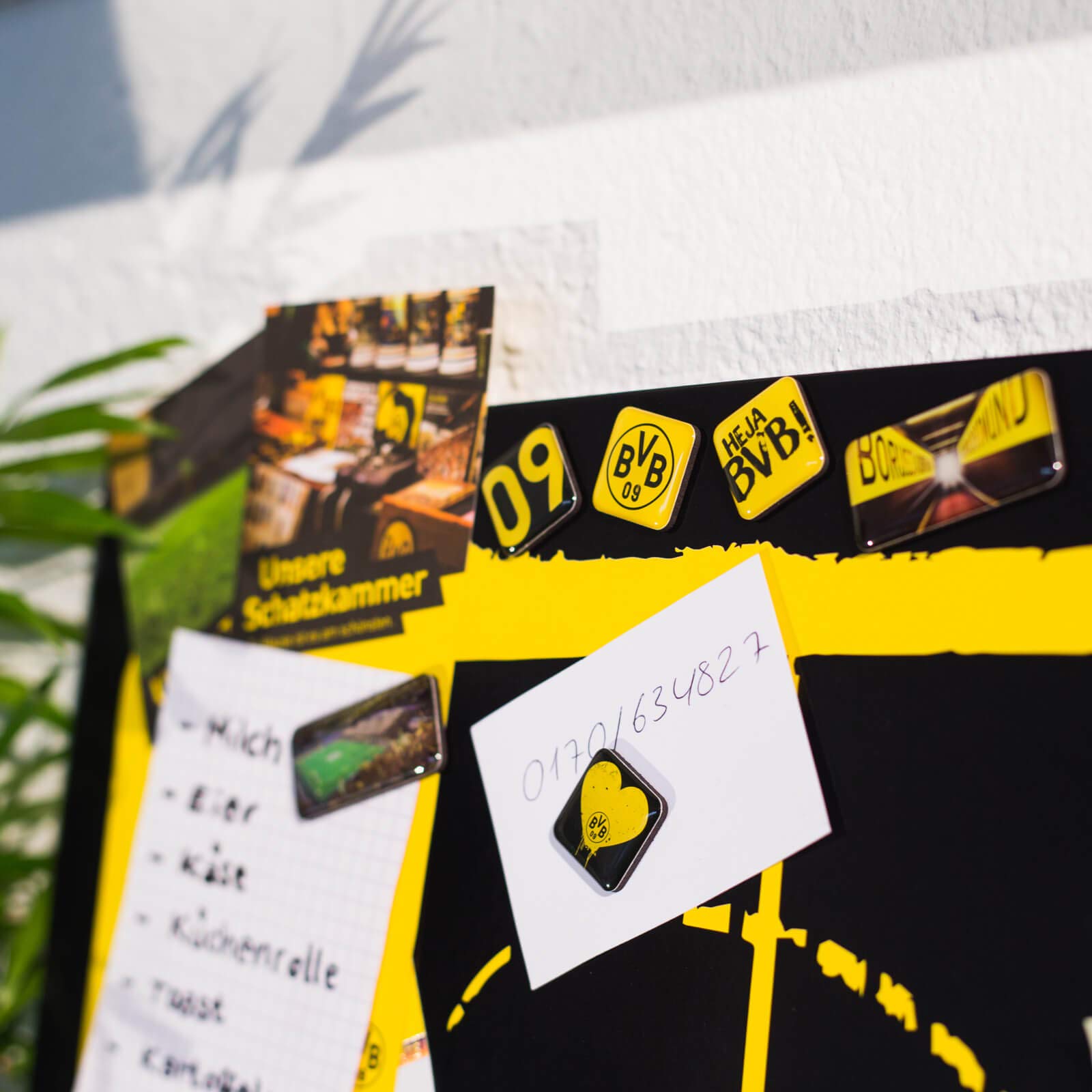 Borussia Dortmund Unisex Bvb-magnet Set Magnet, Schwarz/gelb, verschiedene Gr en EU