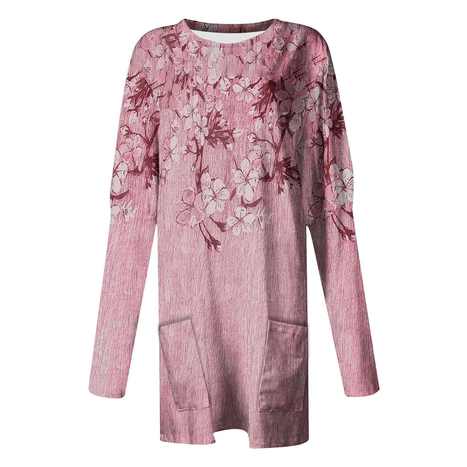 Tuniche o top da indossare con leggings camicie a maniche lunghe felpe girocollo felpe casual pullover camicette vestiti alla moda