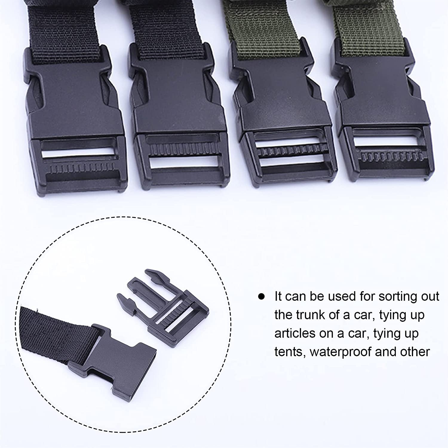 Cinghie di ancoraggio, Cinghie di ancoraggio, Cinghie di ancoraggio 1.4M Cinghie di ancoraggio con fibbia in nylon Cinghie di carico for auto Moto Bici con fibbia in PP Corda di traino Cintura con fib