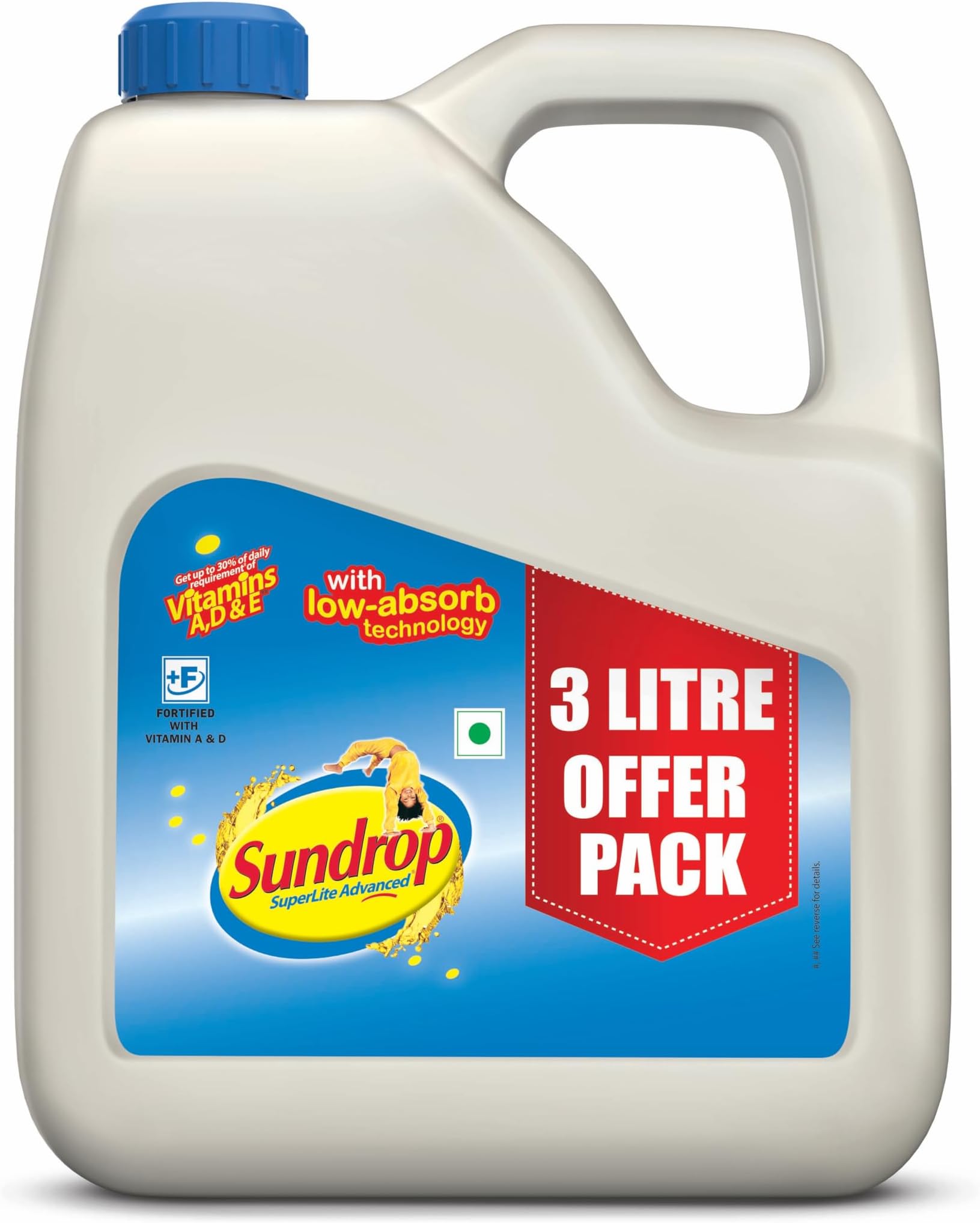 Sundrop Superlite Advanced Sunflower Oil, 2.55 Kg Jar