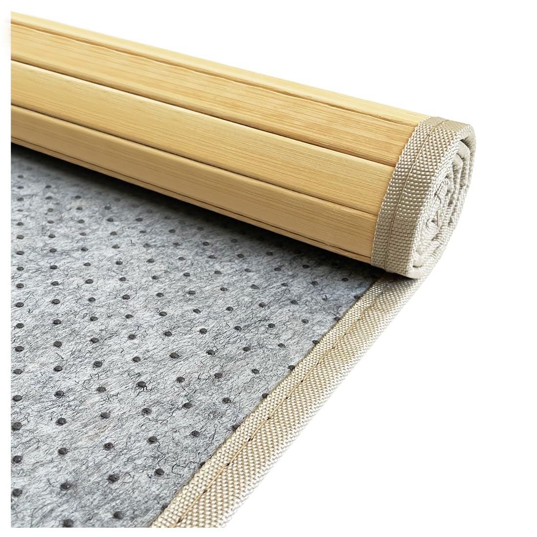 Acomoda Textil – Alfombra de Bambú Natural Ecológica para Interior y Exterior. Alfombra Resistente, Antideslizante y Cómoda para Dormitorio, Salón y Jardín. (Natural, 60x90 cm)