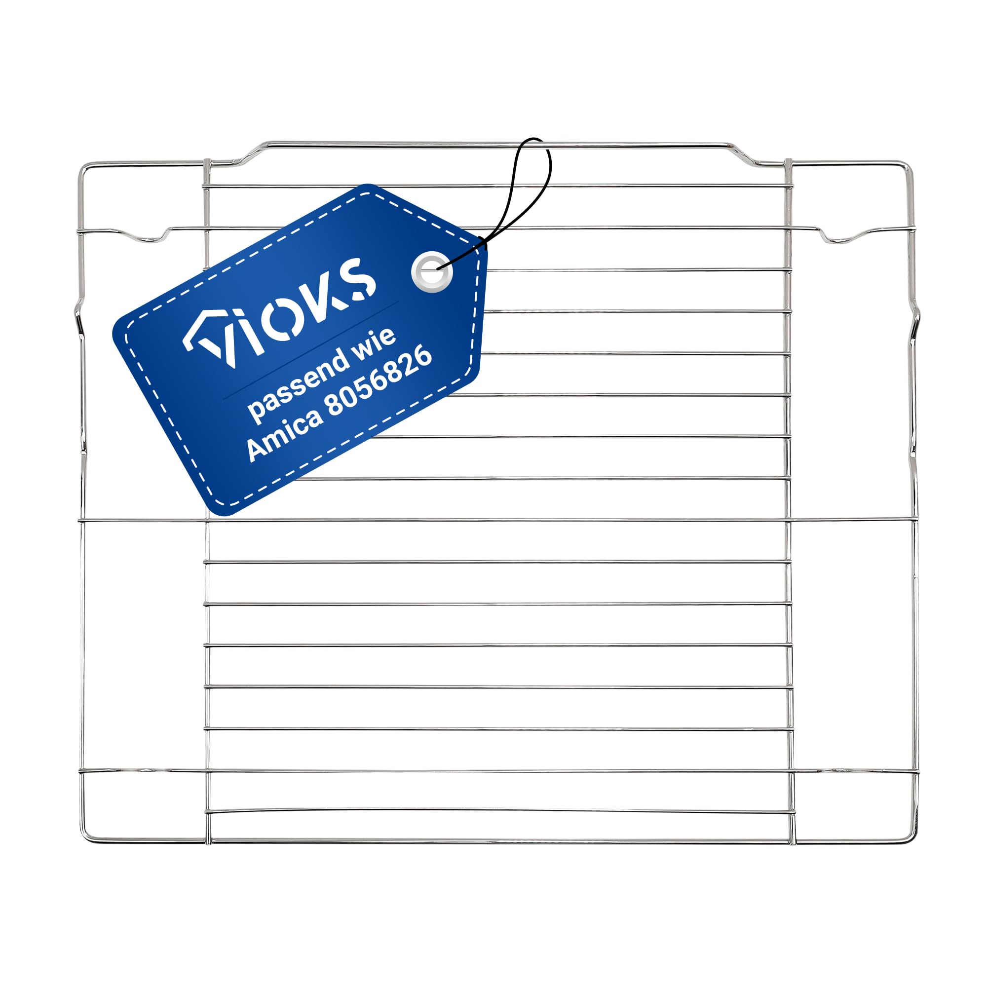 VIOKS Grillrost Grillgitter Backofen Ersatz für Amica 8056826 Backrost | Backofenrost Rost Gitter Backgitter Metallrost Ofenrost Ofengitter Backofengitter Gitterrost, 430x375mm, für Herd