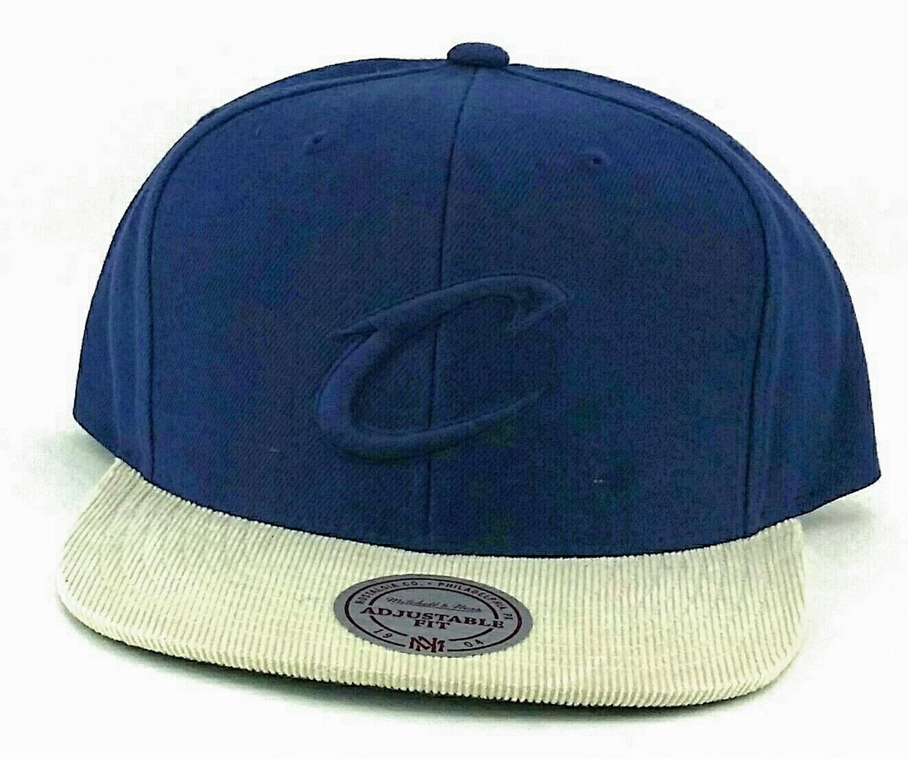 Mitchell & Ness Cleveland Cavaliers New Tonal Cord Blue Tan Era Snapback Hat Cap