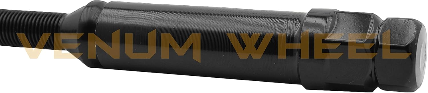 10 Pc 14x1.25 Black Spline Wheel Lug Bolt Conical Seat 40 MM Extended Length + 1 Key - Compatible with 2008-2019 BMW F-Series G-Series Chassis Models (Wheel Spacer Req)