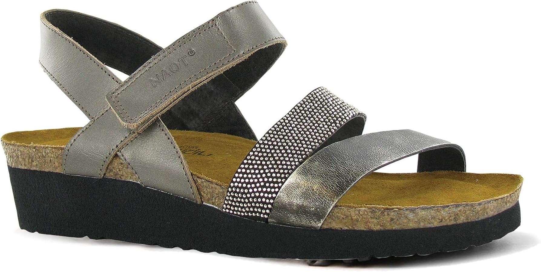 Amazon.com | NAOT Women Krista Backstrap Sandal Pewter/Metal Lthr