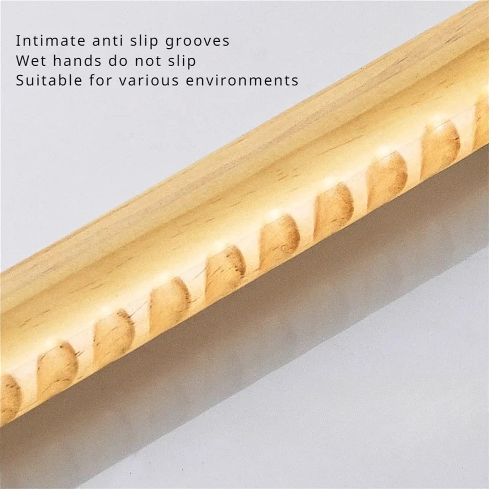 Barras de Apoyo para baños Apoyabrazos de Seguridad para baño, accesible para baño, manija de Madera Maciza, Inodoro para Personas, manija Antideslizante.(34cm)