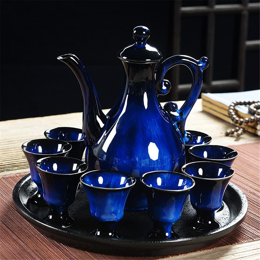 Amazon.com | ZUIAI Celadon wine set, ceramic, household wine