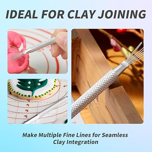 Miniatura 7 de 8 piezas de herramientas de cerámica para tallar agujas de arcilla, herramientas de escultura de cerámica y manualidades de cerámica, suministros de