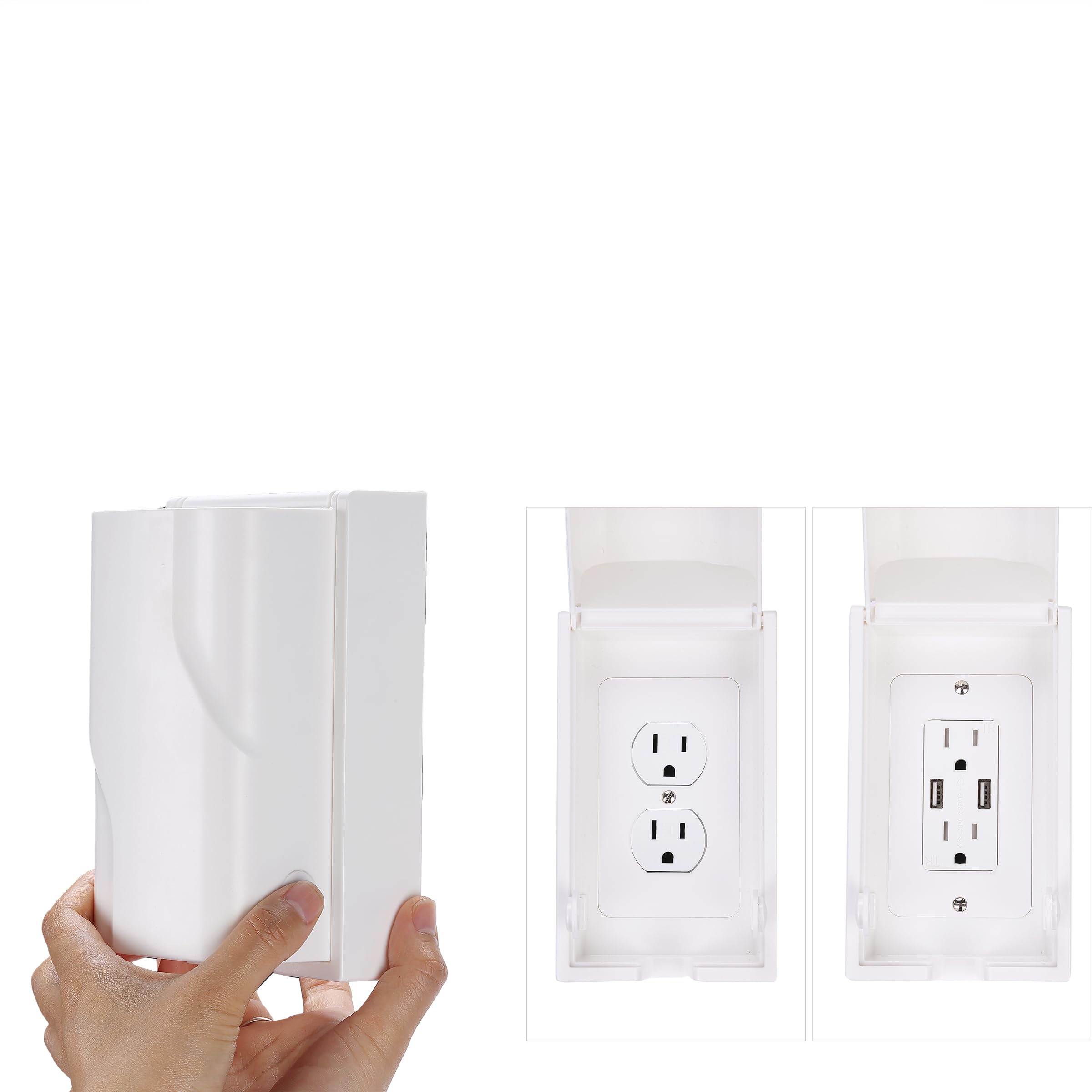 Bates Choice - Caja de seguridad para toma de corriente para bebés, paquete de 2, cubiertas de enchufe a prueba de bebés, cubiertas de enchufe para tomas eléctricas, cubiertas de enchufe para tomas