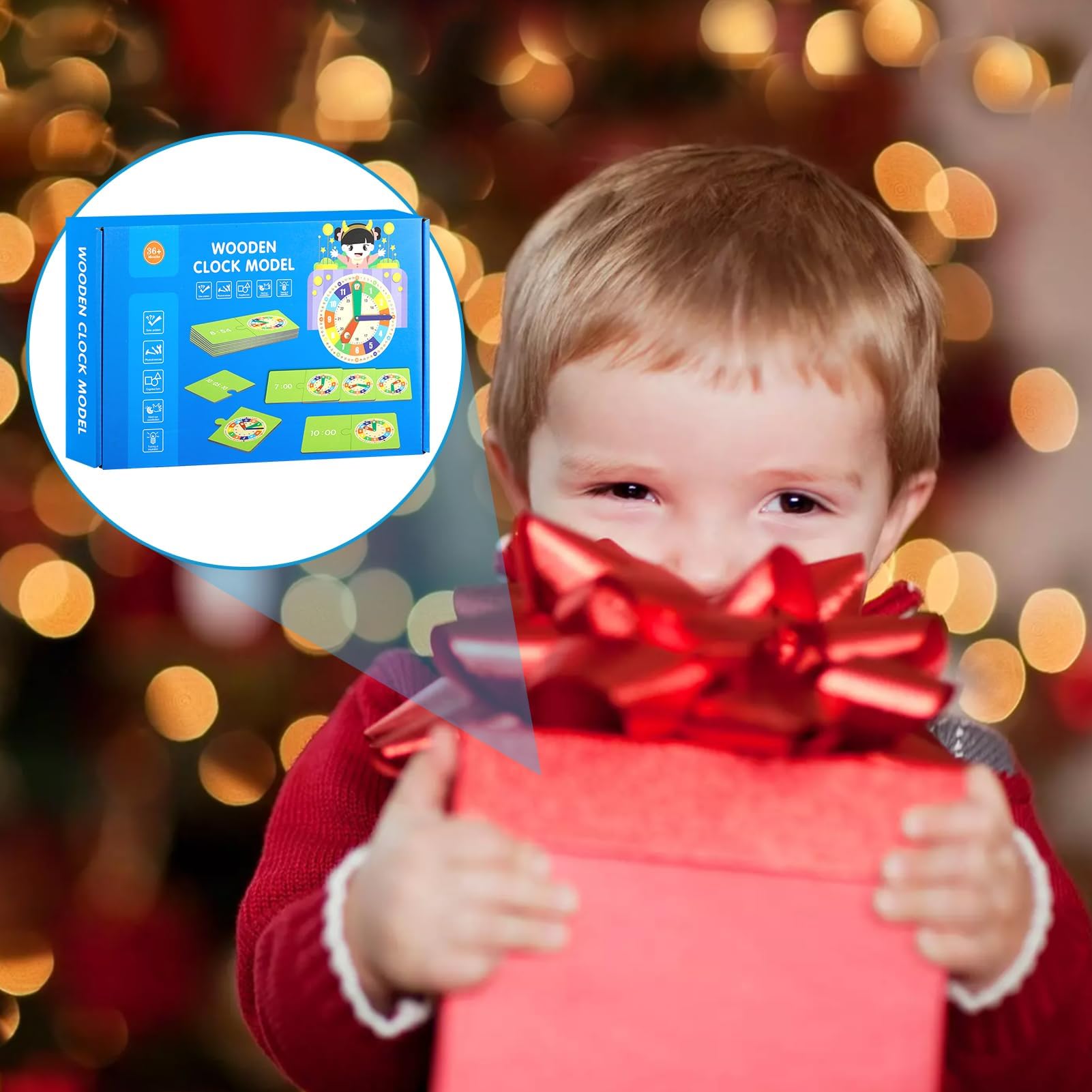Orologio Didattico Montessori,Orologio per Bambini,Orologio Didattico per Bambino,Orologio per Imparare a Leggere L'ora,Educativo e Montessori,Apprendimento Precoce,Regalo Didattico