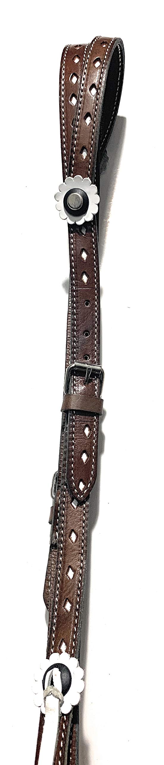 EL CHARRO Leather Horse Headstall, Cabezadas Charras De Cuero (Brown)
