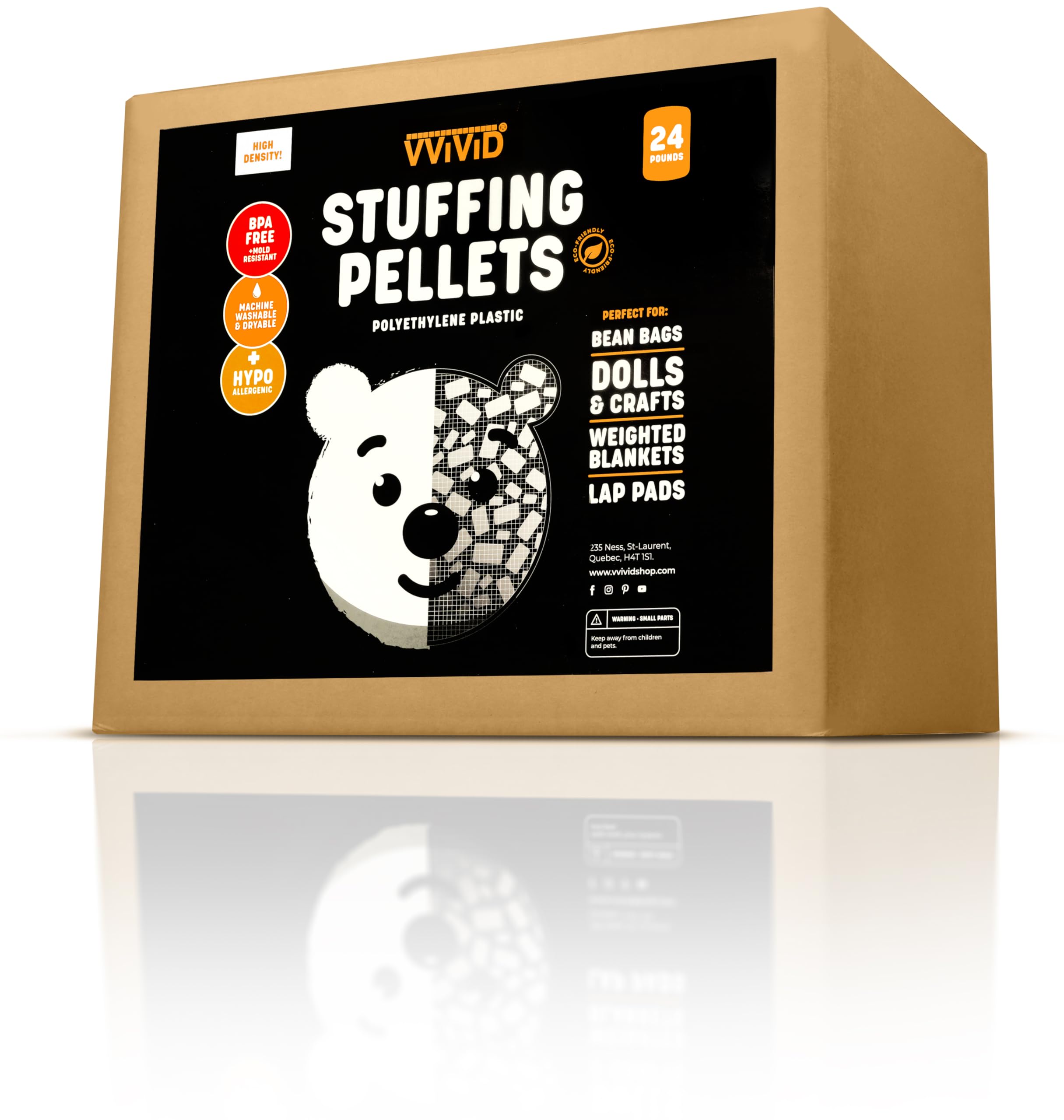 VViViD Eco-Friendly Weighted Stuffing Beads Poly Pellets (24 lbs)
