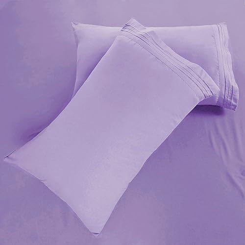 Miniatura 4 de Vacco Juego de sábanas tamaño Queen, sábanas y fundas de almohada de 4 piezas para hotel de lujo de la serie 1800, sábanas ultrasuaves,