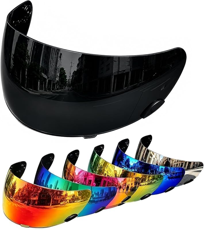 Shatterproof Helmet Visor for Bell Qualifier & Qualifier DLX,Black | Impact-Resistant ,UV400 Protection, Motorcycle Tinted Face Shield Replacement for Bell Qualifier/Star/Vortex/RS-1/Revolver