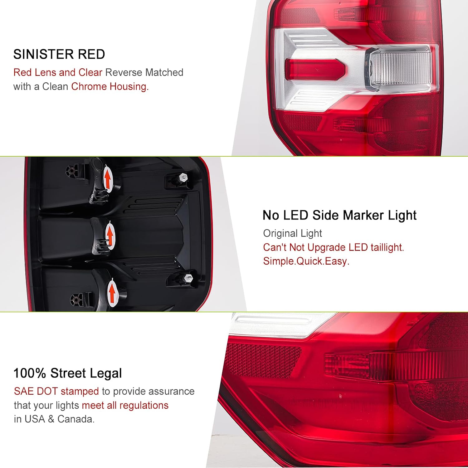 Tail Light Assembly for Ford Maverick 2022-2024 XL XLT (Driver Side Left) - OEM Replacement Halogen - Part# NZ6Z13405A, NZ6Z13405C