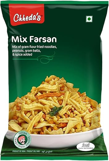 Chheda's Mix Farsan - Besan Sev, Peanuts, Boondi - Misal Pav Farsan (300g Pack of 1)