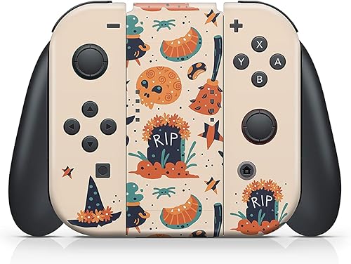 Miniatura 8 de Acky Design Spooky Halloween Nintendo Switch Skin Wrap Cover - Pumpkin Theme Compatible With Joy-Con, Console, Dock - Premium Vinyl 3M Full Wrap