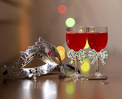 Miniatura 3 de 12 cintas decorativas de Mardi Gras de 38 pulgadas, Mardi Gras, morado, verde, amarillo, cinta de grogrén a cuadros de 1 yarda, cinta de palabras de