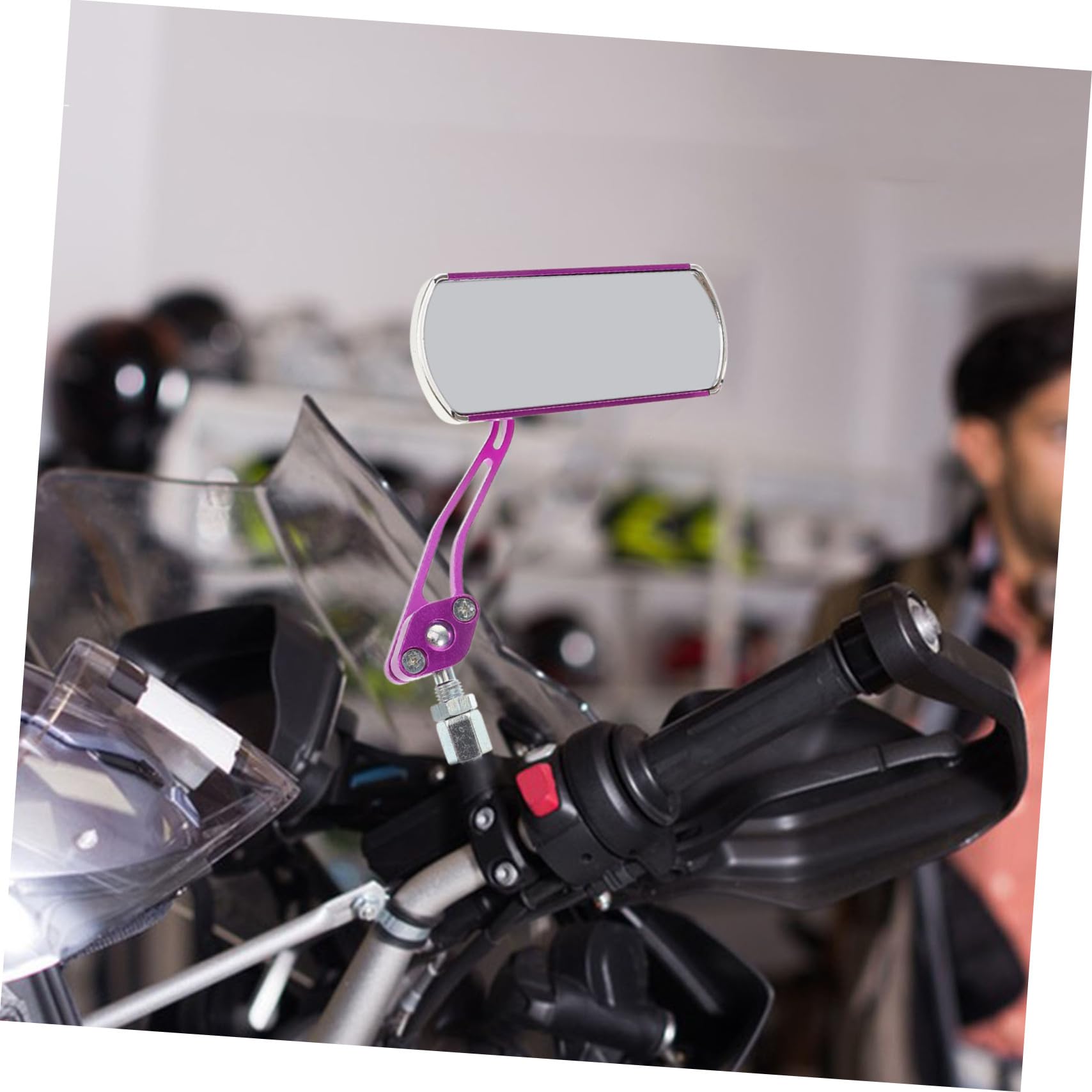 KOMBIUDA Specchietto Retrovisore Per Bici Elettrica Scooter Accessori Visibilità Chiara Design Multifunzionale Resistente Durevole Facile Installazione Regolazione Angolazione