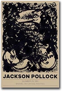 Canvas Poster Wall Art Prints Jackson Pollock Exhibition Home Wall Decor for Bedroom Kitchen and Office 16x24inch