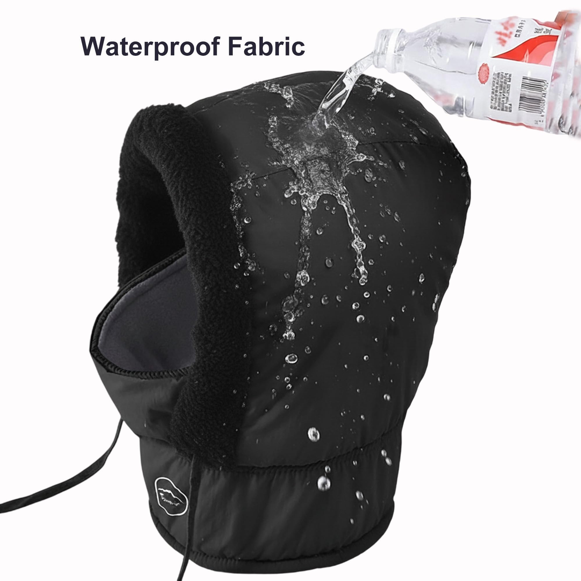 SYPRAM PRODUCTION Winter Hooded Scarf | Fleece-Lined Hooded Mask | Thermal Balaclava for Women | Insulated Face Mask for Winter | Winter Hat | Ski Mask with Hood (in, Alpha, Free Size, Black) 2