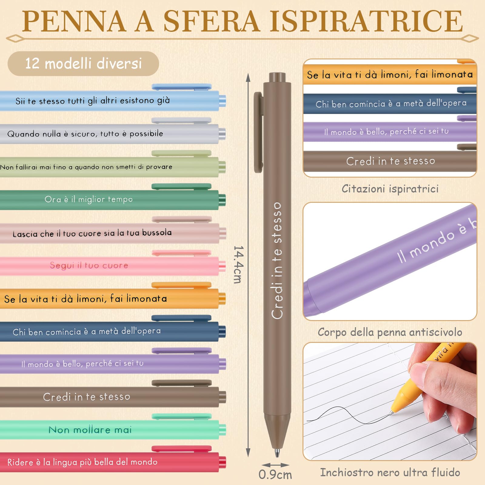Nezyo 12 Set Regali di Ringraziamento per i Colleghi Inclusi 12 Quaderno con Frasi Motivazionali 12 Penna a Sfera con Incisione Quaderno a Tema Floreale Piccolo Taccuino Colorato Natale(Stile retrò)