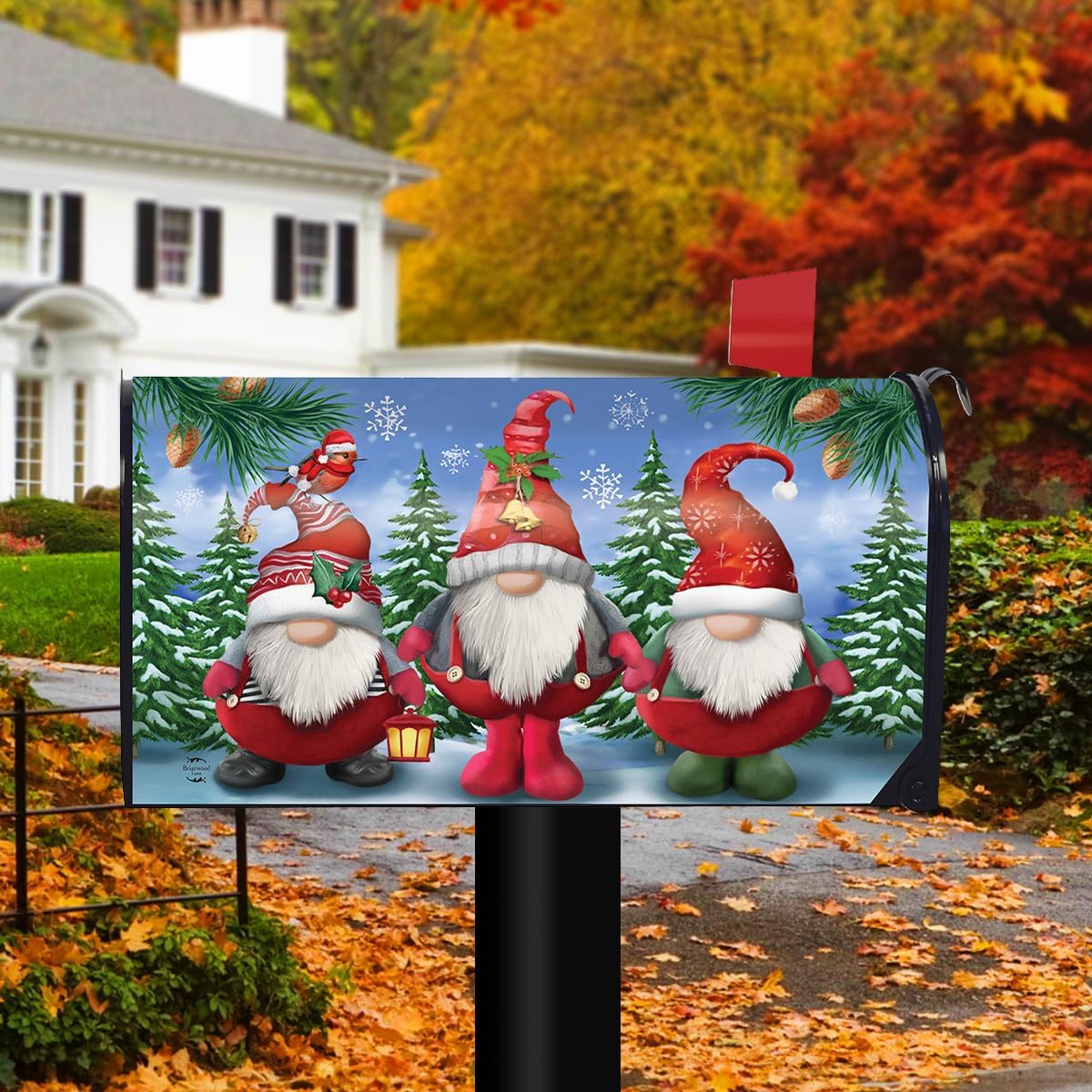 Briarwood Lane Winter Gnomes Christmas Large/Oversized Mailbox Cover