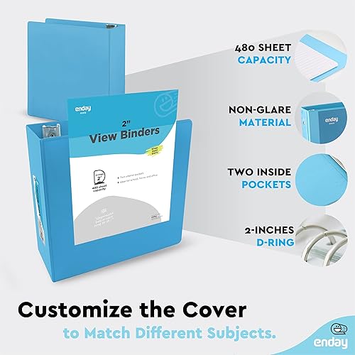 Vista 86 de Carpeta de 3 anillos de 1 pulgada, cubierta transparente de 1 pulgada con 2 bolsillos interiores, carpetas de anillos redondos de colores, en gris